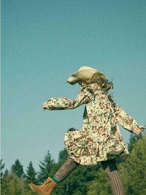 CoCo Au Lait Dress Girls 12 Years Maroon Floral Tiered Dress Cottage Core